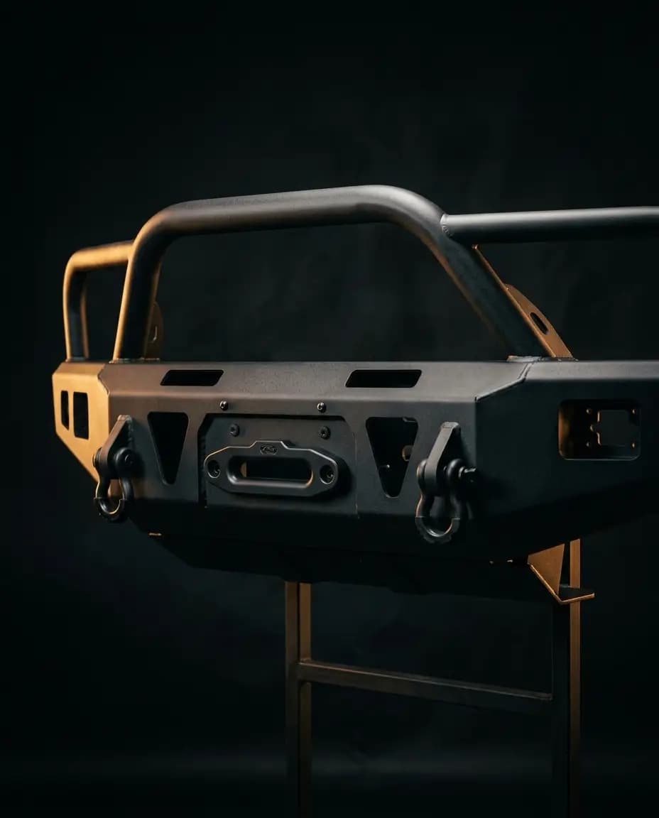 Steel front bumper